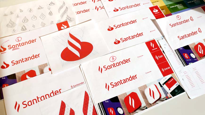 西班牙Santander銀行LOGO設(shè)計，改善用戶體驗是王道-2