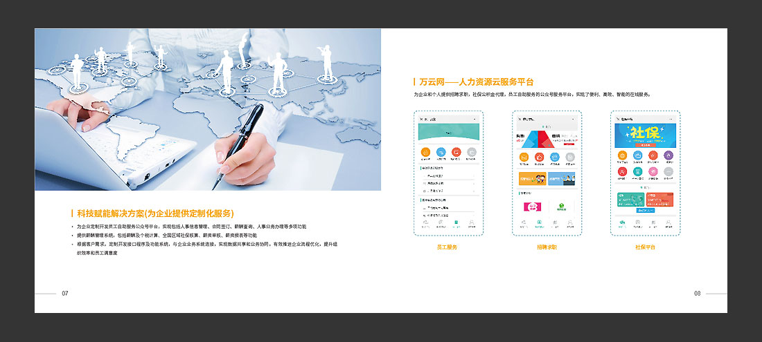 北京萬古人力資源公司宣傳冊，精裝畫冊設(shè)計-6